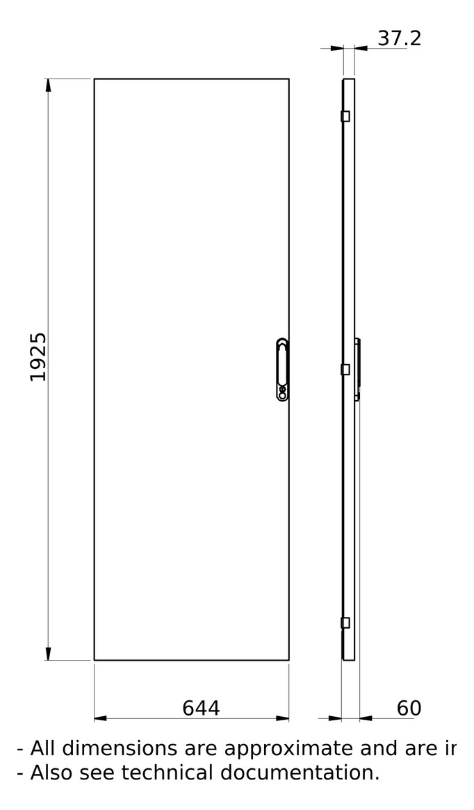 Fachtür IP55 ST H2000xB650xT30mm