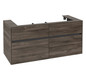 V&B Waschtischunterschrank Collaro 120x54,8x50cm, Waschtisch mittig, stone oak