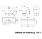Kaldewei Badewanne CONODUO 734-7 190x90cm, mit Schürze, Standard, weiß