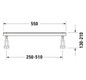 Duravit Fußgestell für Bade-/Duschwanne mit Seitenlänge ab 150 cm, 55x85cm, 3 Stück