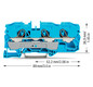 Reihenklemme 0,5-16qmm Serie 2010 1Etage 3kl bl 57A Hutschiene TH35