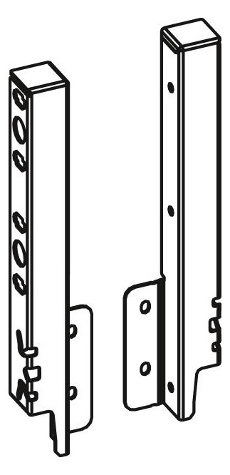 Bild Set Rückwandverbinder ArciTech 218 mm, silber, links und rechts - Hettich-1