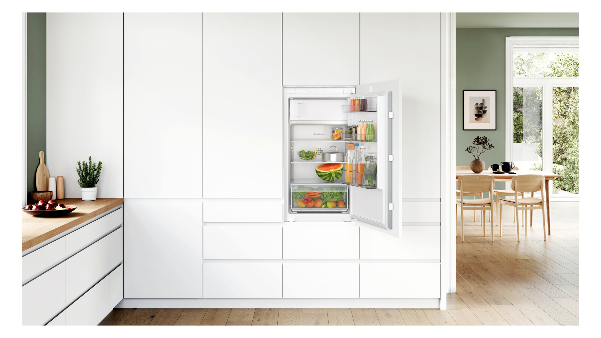 Kühlschrank EB E 132/15l N1025mm integr Schlepp 145kwh ws B541mm H1021mm