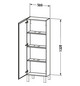 Duravit Halbhochschrank L-Cube 50x24,3x132cm, Tür rechts, eiche terra