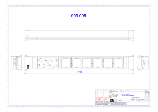 Bachmann CONF 2xSchuko 6xABD     909.005 