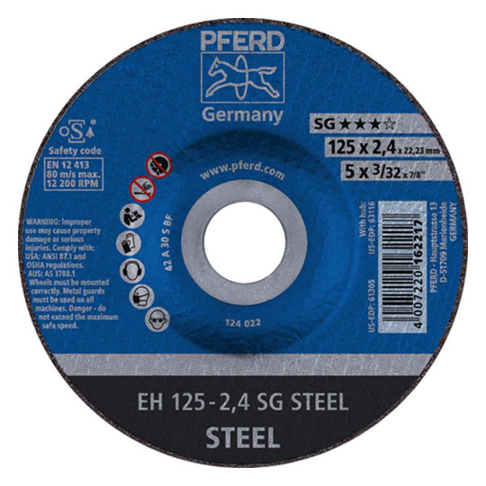 PFERD-Trennscheiben für Stahl SG STEEL - 125x2,4mm,...