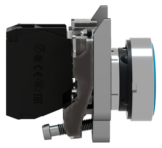 Drucktaster 1f bl rnd Ø22,5mm 1S IP66 fl Tastend