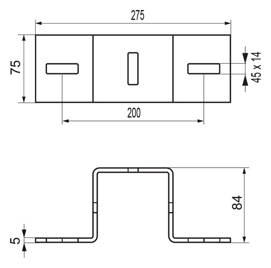 BIS Kreuzverbinder Maxx CC100 275 x 75 x 84 mm, für Profilkonstruktionen