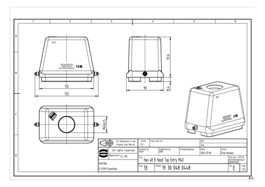 HART Tüllengehäuse M40       19300480448 