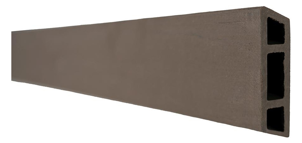 Bild HANÖ-Serie SCHOKO 21 Lamellen Holzstruktur BPC-Rhombus-Steckzaun 20 x 75/68 x 17 - n.a.-1