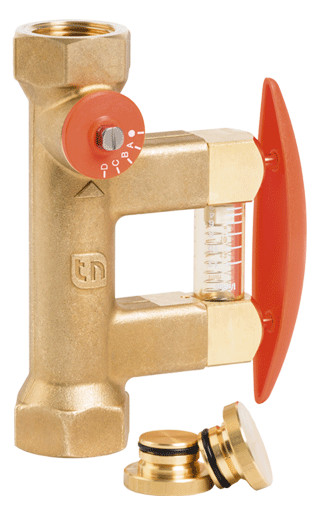 TACONOVA Abgleichventil SETTER Bypass Solar 185 DN 25, 1" IG x 1" IG, 10-40 l/min., Messing