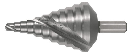 RUKO-Stufenbohrer HSS, spiralgenutet - 6,5-40,5mm, 11 Stufen