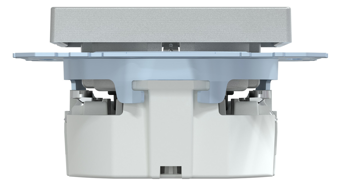 Steckdose 1f alu mt System M UP m.BS IP20 Mit erhöhtem Berührungsschutz