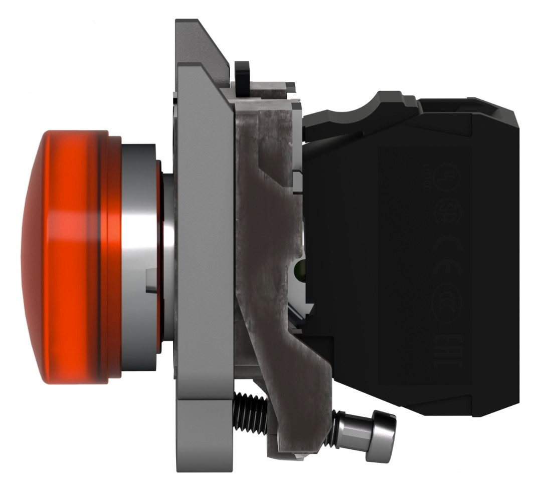 Leuchtmelder komplett 1f LED UC rnd fl Ø22,5mm or IP65
