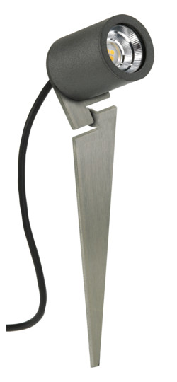 Wegeleuchte 50W Bicolor GU10 anth Alu HV IP44 Gl_tr