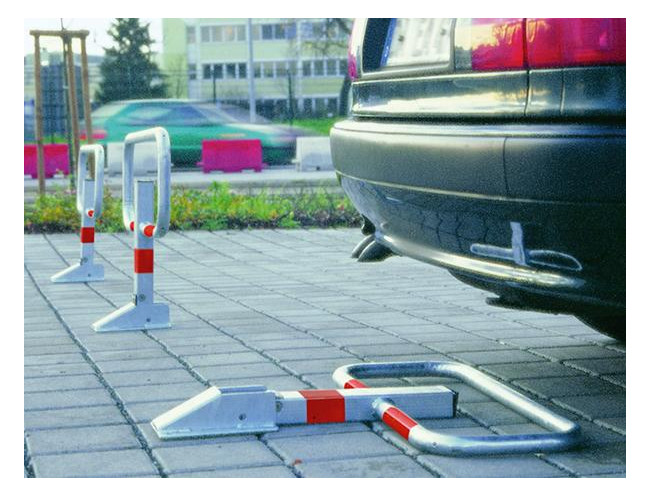 Bild Parkbügel z.Einbetonieren feuerverzinkt weis s lackiert - Morion-2