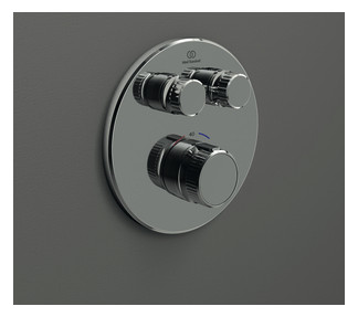 Ideal-Standard Fertigmontageset CeraTherm Navigo rund, 2 Entnahmen, für UP-Brausethermostat, Chrom
