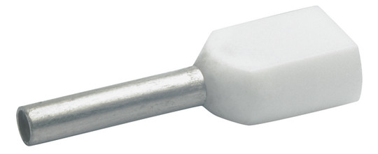 ZW-Aderendhülse 0,5qmm 8mm isol PP ws Cu Polypropylen (PP) verzinnt