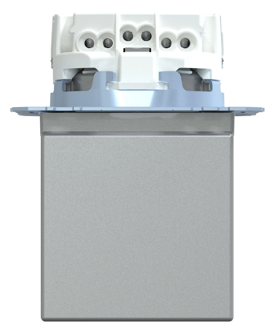 Steckdose 1f alu mt System M UP Klappd IP20 Steckdose 1f alu mt System M UP Klappd IP20
