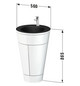Duravit Waschtisch-Unterschrank c-bonded Set Starck 1 56x86,4x60,5cm, stehend, Griff diamantschwarz, schwarz hochglanz