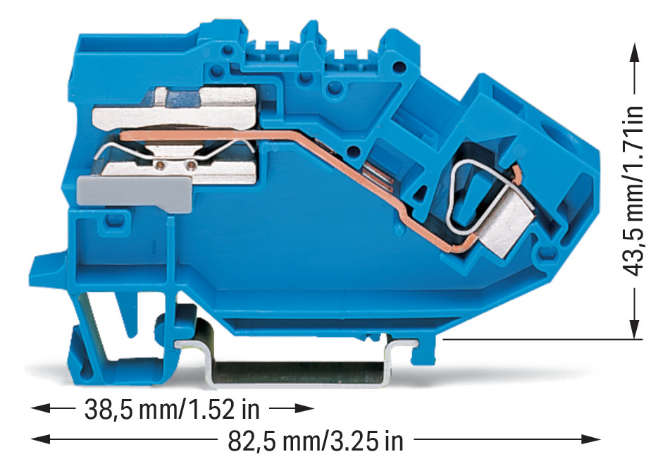 Trennreihenklemme bl Serie 782 0,2-6qmm 41A 1Etage APL_erf.