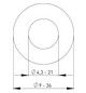 ASW Unterlegscheibe M 6, Loch 6,4 x 12 mm, Stahl verzinkt