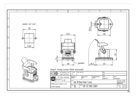 HART HARTING ANBAUGEHAEUSE H 09370030301 