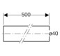Geberit Rohr PE DN 40, Stange a 5 m, PE-HD