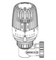 Heimeier Thermostat-Kopf Set WK M 30x1,5, Winkelform, für Ventilheizkörper, weiß
