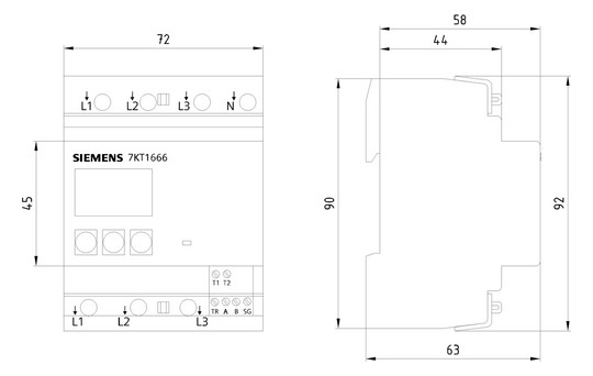 Kombimessgerät Strommessgerät/Q/Hz/V/P Blindleistungsmesser Frequenzmesser