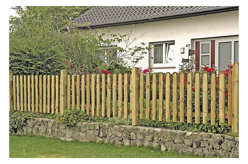 Bild HEIKO-Gartenzaun Latten 20/90 mm, glatt, Riegel 25/70 mm kdi grün gerade 200 x 8 - n.a.-1