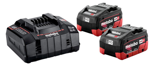 METABO-Akku-Basis-Set - 2 Akku 18V/5,5Ah + Ladegerät