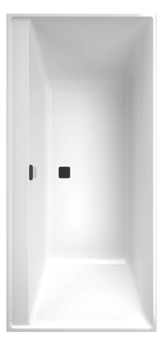 V&B Rechteck-Badewanne Collaro Duo 190x90cm, Einbauausführung Black Matt, weiß