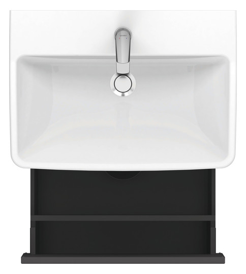 Duravit Waschtisch-Unterschrank No. 1 59 x 42,6 x 47,8 cm, Graphit Matt, 1, Schubkasten, 1 Auszug, wandhängend