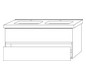 SA Waschtischunterbau mit Auszügen Solo One (PS033) 551x1210x450 Weiß-Glanz