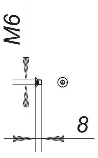 Dallmer Sicherheitsschraube M 6 x 8 mm, Edelstahl 1.4301, 2 Stück