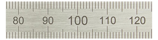 HP-Biegsamer Stahlmaßstab mm/mm - 150x13x0,5mm