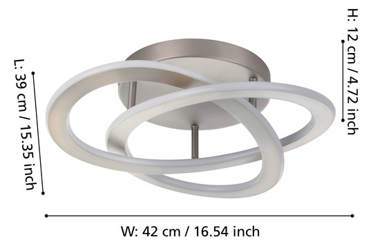 EGLO LED-Deckenleuchte Nickel-    900419 