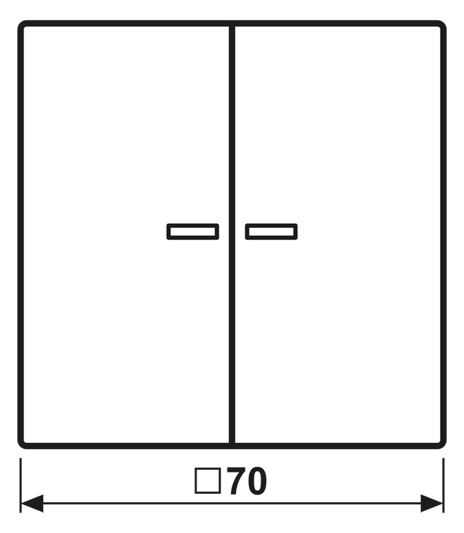 Bedienelement 2f alu m.Abd f.Dimmeins mt Geeignet für Dimmeinsatz m.LED-Anz