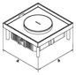 Kassette nivellierbar VA quadrat 244mm 95-282mm 95mm nass