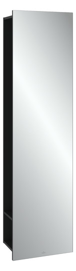 V&B Spiegelregal Subway 3.0 45x170x30cm, mit Regal rechts, volcano black