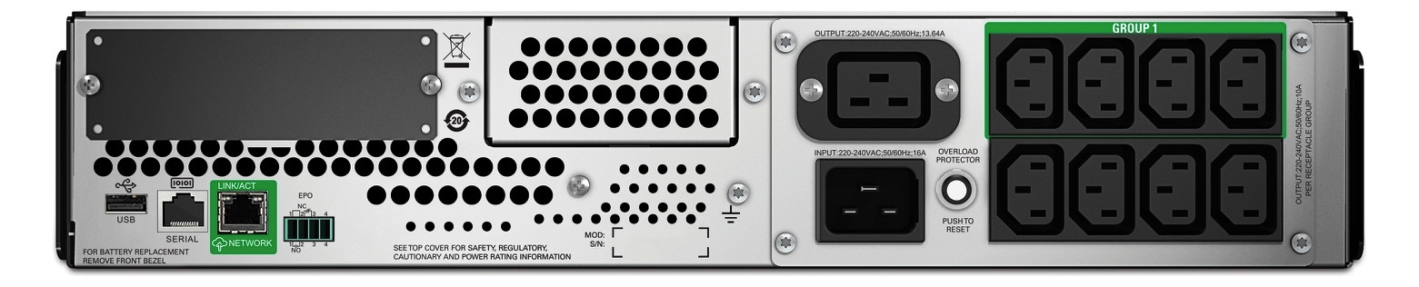USV 482,6mm(19) Line-Int 3000VA 3,18min 151-302V 19Zoll-Gerät 432x86x683mm