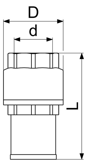 Schlösser Fußventil 5130 2" IG, System York, mit Feder, Messing
