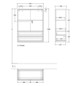 V&B Highboard ohne Frontstruktur Antao 81,4x103,9x35,6cm, Waschbeckenplattenfarbe Lack, black matt lacquer