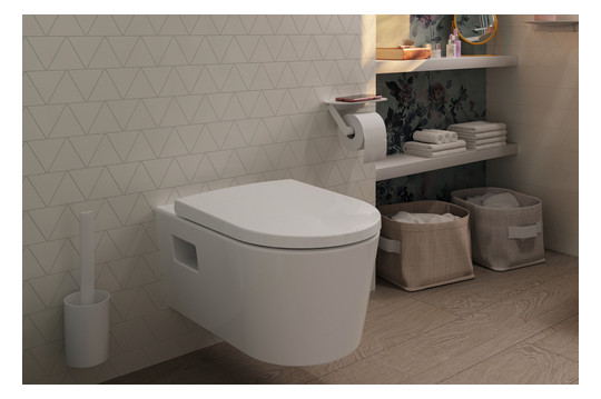 hansgrohe Wand-WC EluPura Original S mit WC-Sitz, weiß, ohne HygieneEffect und SmartClean