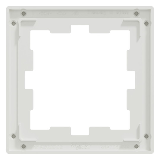 Rahmen 1f krws glz D-Life Glas f.GEB-K kristallweiß Unterputzmontage