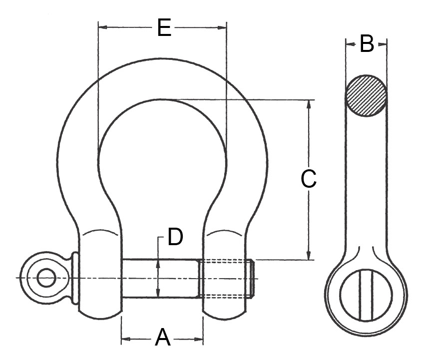 Vermaßte Strichzeichnung