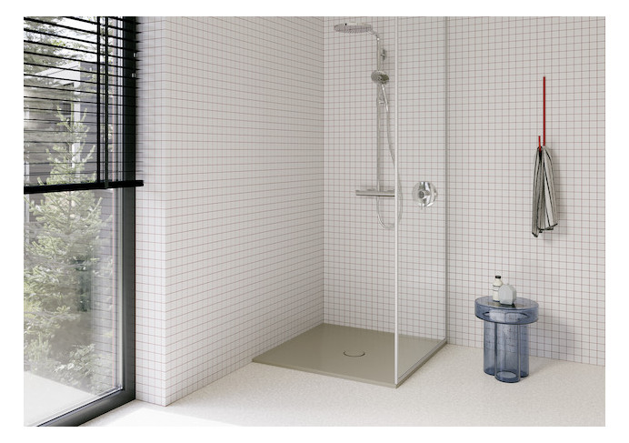 Duschfläche BetteFloor 5831 80x80cm, Antirutsch/Pro, Mini-Wannenträger, cashmere