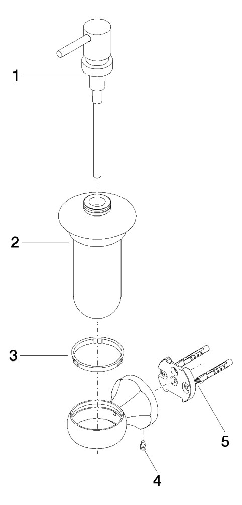 Dornbracht Spender Madison Wandmodell, Dark Platinum matt
