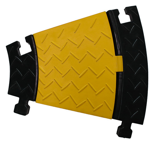 Aufbodenkanal Gummi sw 445x50x380mm